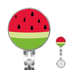 Watermelon Fruit Food Healthy Vitamins Nutrition Stainless Steel Nurses Watch by pakminggu