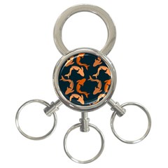 Background Pattern Texture Design Wallpaper Fish 3-ring Key Chain by pakminggu