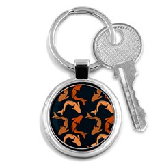 Background Pattern Texture Design Wallpaper Fish Key Chain (round) by pakminggu