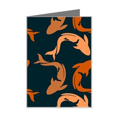 Background Pattern Texture Design Wallpaper Fish Mini Greeting Card by pakminggu