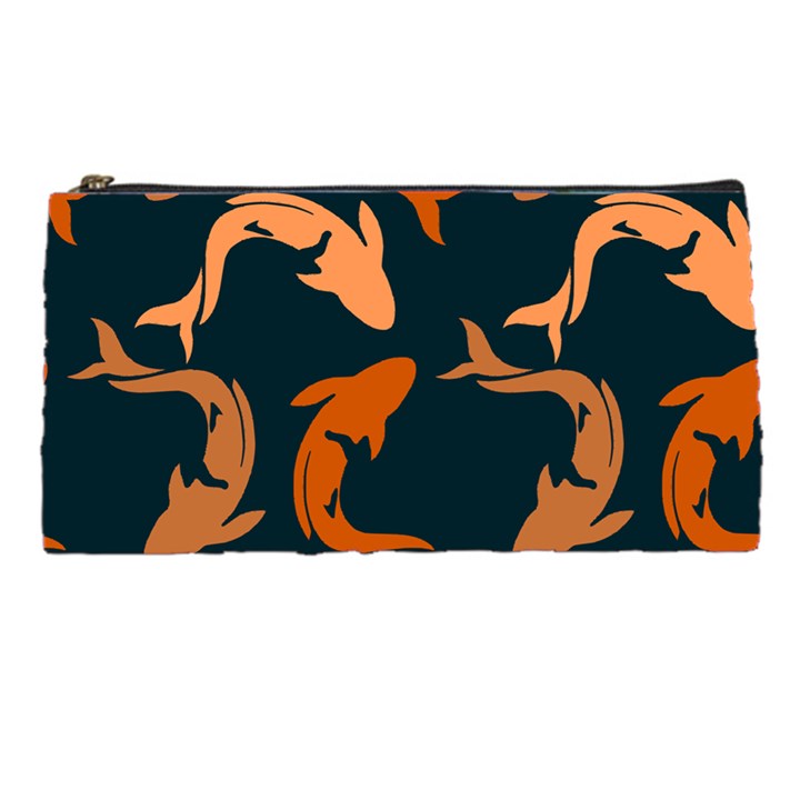 Background Pattern Texture Design Wallpaper Fish Pencil Case