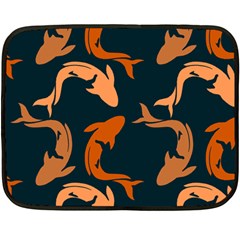 Background Pattern Texture Design Wallpaper Fish Two Sides Fleece Blanket (mini) by pakminggu