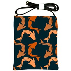 Background Pattern Texture Design Wallpaper Fish Shoulder Sling Bag by pakminggu