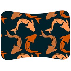 Background Pattern Texture Design Wallpaper Fish Velour Seat Head Rest Cushion by pakminggu