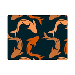 Background Pattern Texture Design Wallpaper Fish Premium Plush Fleece Blanket (mini) by pakminggu