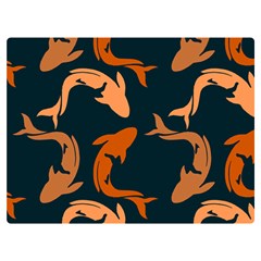 Background Pattern Texture Design Wallpaper Fish Two Sides Premium Plush Fleece Blanket (extra Small)