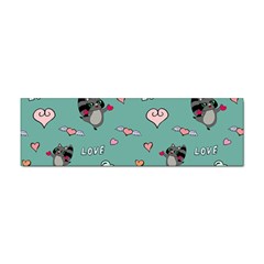 Raccoon Texture Seamless Scrapbooking Hearts Sticker (bumper) by pakminggu