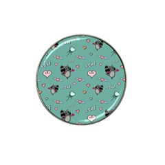 Raccoon Texture Seamless Scrapbooking Hearts Hat Clip Ball Marker (4 Pack) by pakminggu