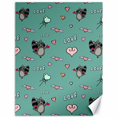 Raccoon Texture Seamless Scrapbooking Hearts Canvas 18  X 24  by pakminggu