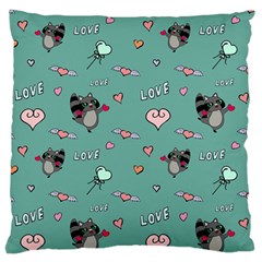 Raccoon Texture Seamless Scrapbooking Hearts Standard Premium Plush Fleece Cushion Case (two Sides) by pakminggu