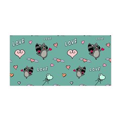 Raccoon Texture Seamless Scrapbooking Hearts Yoga Headband by pakminggu