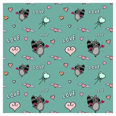 Raccoon Texture Seamless Scrapbooking Hearts Lightweight Scarf  by pakminggu