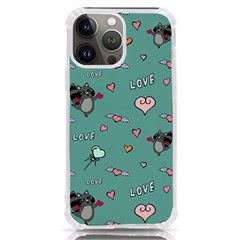 Raccoon Texture Seamless Scrapbooking Hearts Iphone 13 Pro Max Tpu Uv Print Case by pakminggu