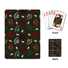 Art Halloween Pattern Creepy Design Digital Papers Playing Cards Single Design (rectangle) by pakminggu