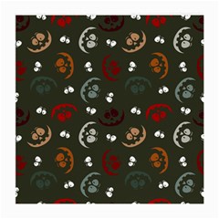 Art Halloween Pattern Creepy Design Digital Papers Medium Glasses Cloth (2 Sides) by pakminggu