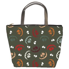 Art Halloween Pattern Creepy Design Digital Papers Bucket Bag by pakminggu