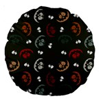 Art Halloween Pattern Creepy Design Digital Papers Large 18  Premium Round Cushions Front