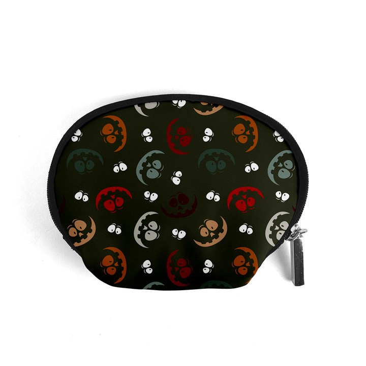 Art Halloween Pattern Creepy Design Digital Papers Accessory Pouch (Small)