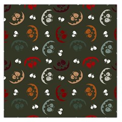 Art Halloween Pattern Creepy Design Digital Papers Square Satin Scarf (36  X 36 ) by pakminggu