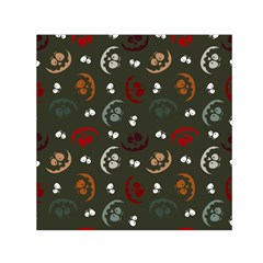 Art Halloween Pattern Creepy Design Digital Papers Square Satin Scarf (30  X 30 ) by pakminggu