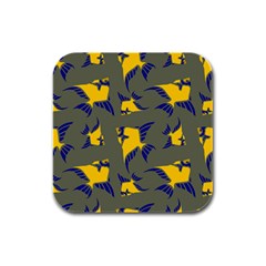 Background Pattern Texture Design Wallpaper Rubber Square Coaster (4 Pack) by pakminggu