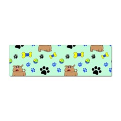 Dog Pattern Seamless Blue Background Scrapbooking Sticker (bumper) by pakminggu