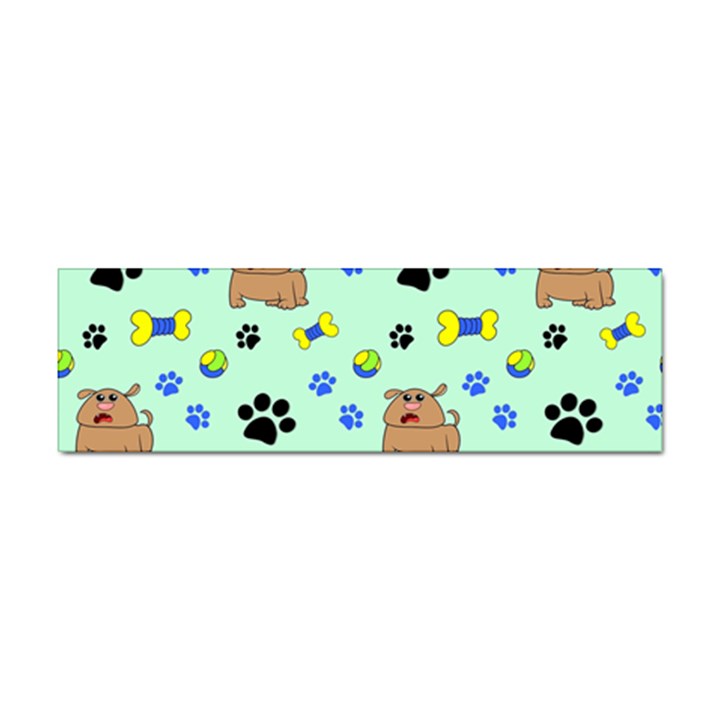 Dog Pattern Seamless Blue Background Scrapbooking Sticker (Bumper)