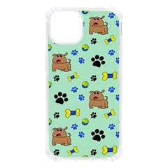 Dog Pattern Seamless Blue Background Scrapbooking Iphone 13 Tpu Uv Print Case by pakminggu