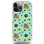 Dog Pattern Seamless Blue Background Scrapbooking iPhone 13 Pro Max TPU UV Print Case Front