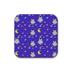 Texture Pattern Seamless Rainbow Background Dream Rubber Coaster (square) by pakminggu