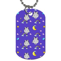 Texture Pattern Seamless Rainbow Background Dream Dog Tag (one Side) by pakminggu