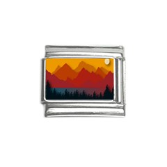 Mountain Forest Nature Scenery Art Mountains Italian Charm (9mm) by pakminggu