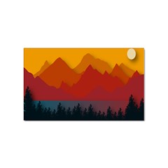 Mountain Forest Nature Scenery Art Mountains Sticker Rectangular (10 Pack) by pakminggu