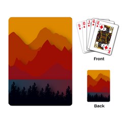 Mountain Forest Nature Scenery Art Mountains Playing Cards Single Design (rectangle) by pakminggu