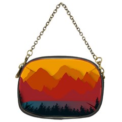 Mountain Forest Nature Scenery Art Mountains Chain Purse (two Sides) by pakminggu