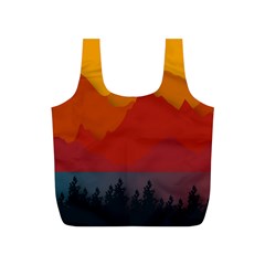 Mountain Forest Nature Scenery Art Mountains Full Print Recycle Bag (s) by pakminggu