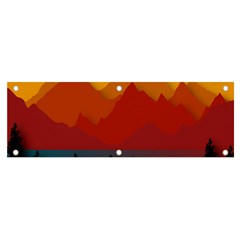 Mountain Forest Nature Scenery Art Mountains Banner And Sign 6  X 2  by pakminggu