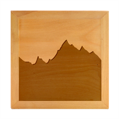 Mountain Forest Nature Scenery Art Mountains Wood Photo Frame Cube by pakminggu