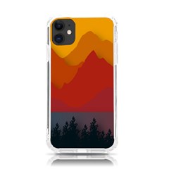 Mountain Forest Nature Scenery Art Mountains Iphone 11 Tpu Uv Print Case by pakminggu