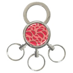 Watermelon Red Food Fruit Healthy Summer Fresh 3-ring Key Chain by pakminggu