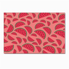 Watermelon Red Food Fruit Healthy Summer Fresh Postcard 4 x 6  (pkg Of 10) by pakminggu