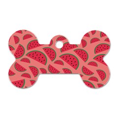 Watermelon Red Food Fruit Healthy Summer Fresh Dog Tag Bone (two Sides) by pakminggu