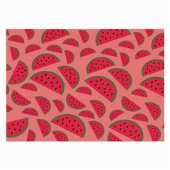 Watermelon Red Food Fruit Healthy Summer Fresh Large Glasses Cloth (2 Sides) by pakminggu