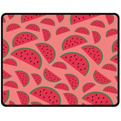 Watermelon Red Food Fruit Healthy Summer Fresh Fleece Blanket (medium)