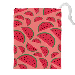 Watermelon Red Food Fruit Healthy Summer Fresh Drawstring Pouch (4xl) by pakminggu