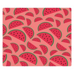 Watermelon Red Food Fruit Healthy Summer Fresh Premium Plush Fleece Blanket (small) by pakminggu