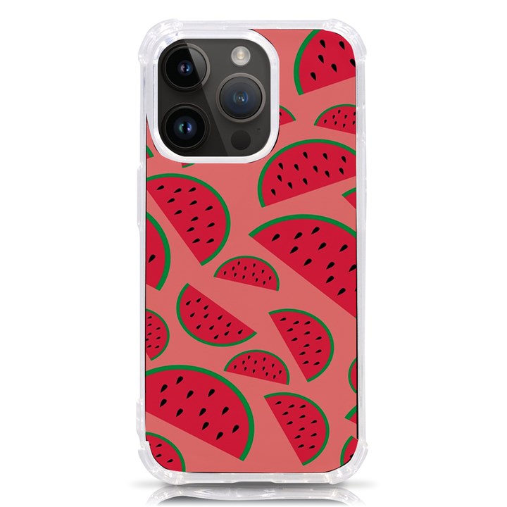 Watermelon Red Food Fruit Healthy Summer Fresh iPhone 14 Pro TPU UV Print Case