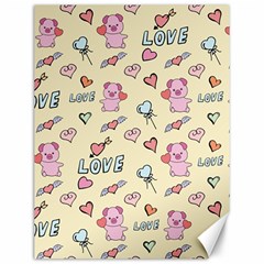 Pig Animal Love Romance Seamless Texture Pattern Canvas 12  X 16  by pakminggu