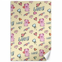 Pig Animal Love Romance Seamless Texture Pattern Canvas 20  X 30  by pakminggu