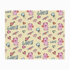 Pig Animal Love Romance Seamless Texture Pattern Small Glasses Cloth (2 Sides) by pakminggu